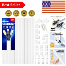 157in Cord Hider with Flame Retardant Safety - White Cable Management picture