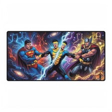 DC Comics And Marvel Crossover Superman And Thor Mouse Pad Desk Mats picture