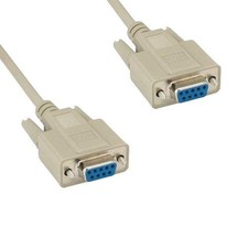 25 Feet FT DB9 Null Modem Female to Female Serial Cable Cord 28 AWG RS-232 Cr... picture