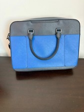 Michael Kors Men’s Royal Blue/ Dark Blue Laptop Bag Satchel picture