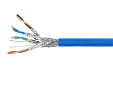 Open Box Monoprice Cat8 250ft S/FTP 22AWG 40G Bulk Ethernet Blue 42959 picture