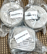 3 Pack 30 Meters (300') Cat5e Network Gray Cable 24 AWG Copper Wire Internet picture