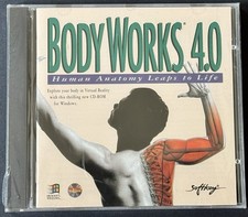 NEW Vintage BodyWorks 4.0 CD-ROM for Windows 1995 SoftKey Human Anatomy picture