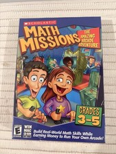 Math Missions Amazing Arcade Adventure CD-ROM Scholastic Grades 3-5 PC Mac NEW picture