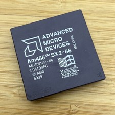 AMD 486 SX2 66 MHz CPU A80486SX2-66 Very Rare Vintage Processor AM486 picture