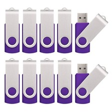 10 Pack 8GB USB Flah Drive USB 2.0 Pen Drive-Purple picture