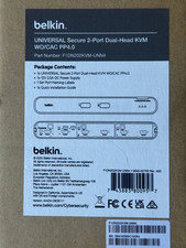 BELKIN Universal Secure 2 Prt  Hd Dp/Hdmi Unvl Skvm Wo/Cac Pp4.0 F1DN202KVM-UNN4 picture