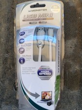 Lot of 4 Monster USB Mini High Speed 3FT Cable New Sealed 800 Mbps picture