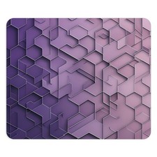 Geometric Hexagon Pattern Mouse Pad | Purple Gradient Tech Desk Mat picture