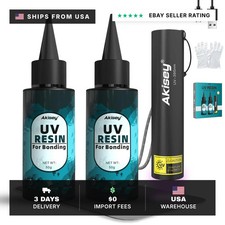 UV Resin Kit with Light, 100g UV Resin with Rechargeable 395NM UV Flashlight, Fa picture