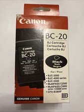 Genuine Canon BC-20 Black BJ Printer Ink Cartridge NEW SEALED. picture