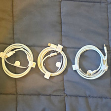 Lot of 3 USB-C to USB-C Cables 3.3ft/1m White Universal 5V Perfect Condition picture