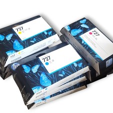 LOT OF 9  NEW Sealed Genuine HP 727 130ml Ink 3 Cyan 3 Yellow 3 Magenta  picture