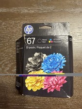 GENUINE HP 67 (3YP29AN) Black and Tri-Color Ink Cartridges 2-PACK 06/27 EXP picture