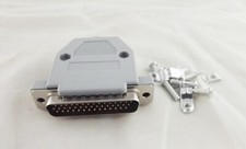 10pcs DB44 Male 44 Pin 3 Rows D-SUB Connector Grey Plastic Hood Cover Backshell picture