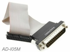 DB25 Male to 26-Pin (2x13) IDC Female Motherboard Header Parallel Adapter picture
