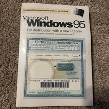 Factory Sealed Windows 95 OEM CD-ROM English with Certificate of Authenticity picture