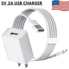 USB Wall Charger Block Fast Charging Cable For iPhone 14 13 12 11 XR XS SE 8 7 6 picture
