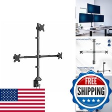 VIVO Black Triple Monitor Desk Mount for 27-38