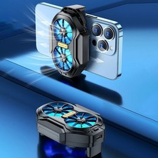 Dual Fan Rechargeable Phone Cooler – Portable Gaming Cooler - For iPhone Android picture