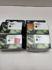 Genuine HP 932XL Black High Yield Ink Cartridge NEW  01/2026 Lot Of 4 picture