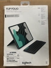 Logitech Flip Folio iPad Pro/iPad Air 13” Keyboard Case 920-013367 M2,3,4 picture