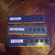Nanya Hynix 6GB DDR3 SDRAM DIMM PC3-10600U 3x 2GB RAM Modules picture