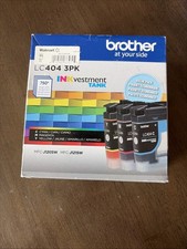 Brother Genuine LC404 3PK 3 Pack Inkvestment Tank Ink Cartridges picture