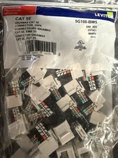 Leviton 5G108-BW5 Gigamax Cat 5e UTP Quickport Jack , White (25-pack) picture