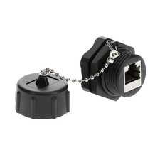 InstallerParts Cat6 RJ45 Shielded Industrial Panel Mount Bulkhead Female/Fema... picture