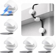 Magnetic Cable Holder, 8 Cable Clips for Desk Cord Management, Black |... picture