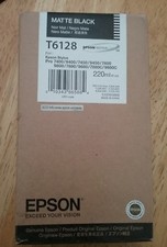 01-2024 NEW GENUINE EPSON T6128 MATTE BLACK INK 220ml STYLUS 7800 7880 9800 9880 picture