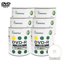 600 Pcs Smartbuy Blank DVD-R DVDR 16X 4.7GB White Top Storage Recordable Disc picture