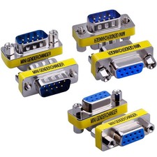 6-Pack 9Pin RS232 Serial Cable DB9 Male to Male/Female to Female Mini Gender Cha picture