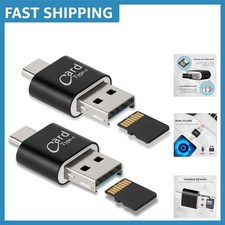 Portable USB-C Micro SD Card Readers - Dual Pack for Effortless Data Sharing picture