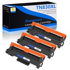 3PK TN830XL High Yield Toner Cartridge for Brother HL-L2405W DCP-L2640DW Black picture