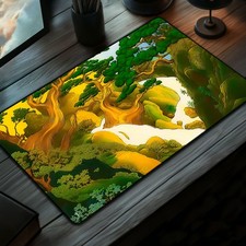 Enchanted Forest TCG Playmat Gaming Mousepad MTG Fantasy River Desk Mat picture