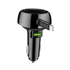 Retractable Car Charger, 2 in 1 Super Fast Vehicle Phone Charger Adapter for picture