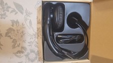 A19 Bluetooth Wireless Single Ear Headband Over-Ear Headset Boom Mic Black picture