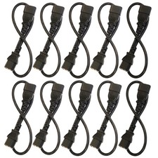 10 Pack 2 Foot IEC C13 C14 10A 18AWG AC Power Cord PDU to CPU picture