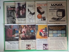 Vintage Texas Instruments TI-99/4A Computer Ads Lot including Bill Cosby picture