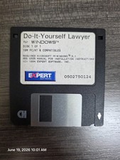 Vintage Do It Yourself Lawyer Computer Software for Windows on floppy disk picture