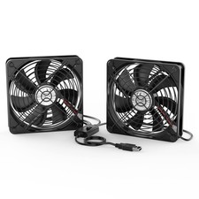 ELUTENG Dual 120mm USB Fan with 3 Speeds 5V 120mm, picture