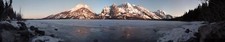 Landscape mountains lake ice snow winter triple screen Custom Gaming Mat Desk picture