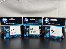 HP 97 Tri Color 3 PACK Ink Cartridge New Genuine OEM C9363WN / EXPIRED 2011-2012 picture