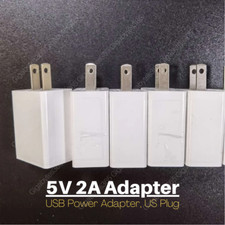 Lot of 1-5X 5V 2A USB Port Jack Wall Charger 5 Volt 2 Amp AC to DC Power Adapter picture