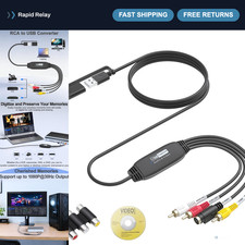 VHS to Digital Converter - RCA to USB for VCR, Hi8, Mini DV, 1080P Video Capture picture