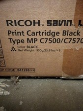 841288 X 6 RICOH OEM Savin Lanier Print Ctg  / Black, C7500 / C7570 / picture