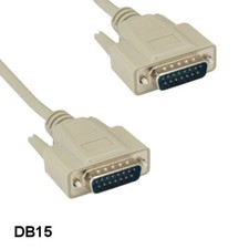 KNTK 10' DB15 to DB15 Cable 28AWG Male to Male for Mac Monitor Game Joystick picture