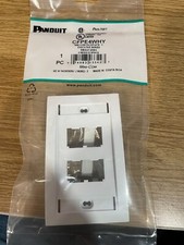 Panduit CFPE4WHY 4-Port Mini-Com Faceplate, Executive Series, White picture